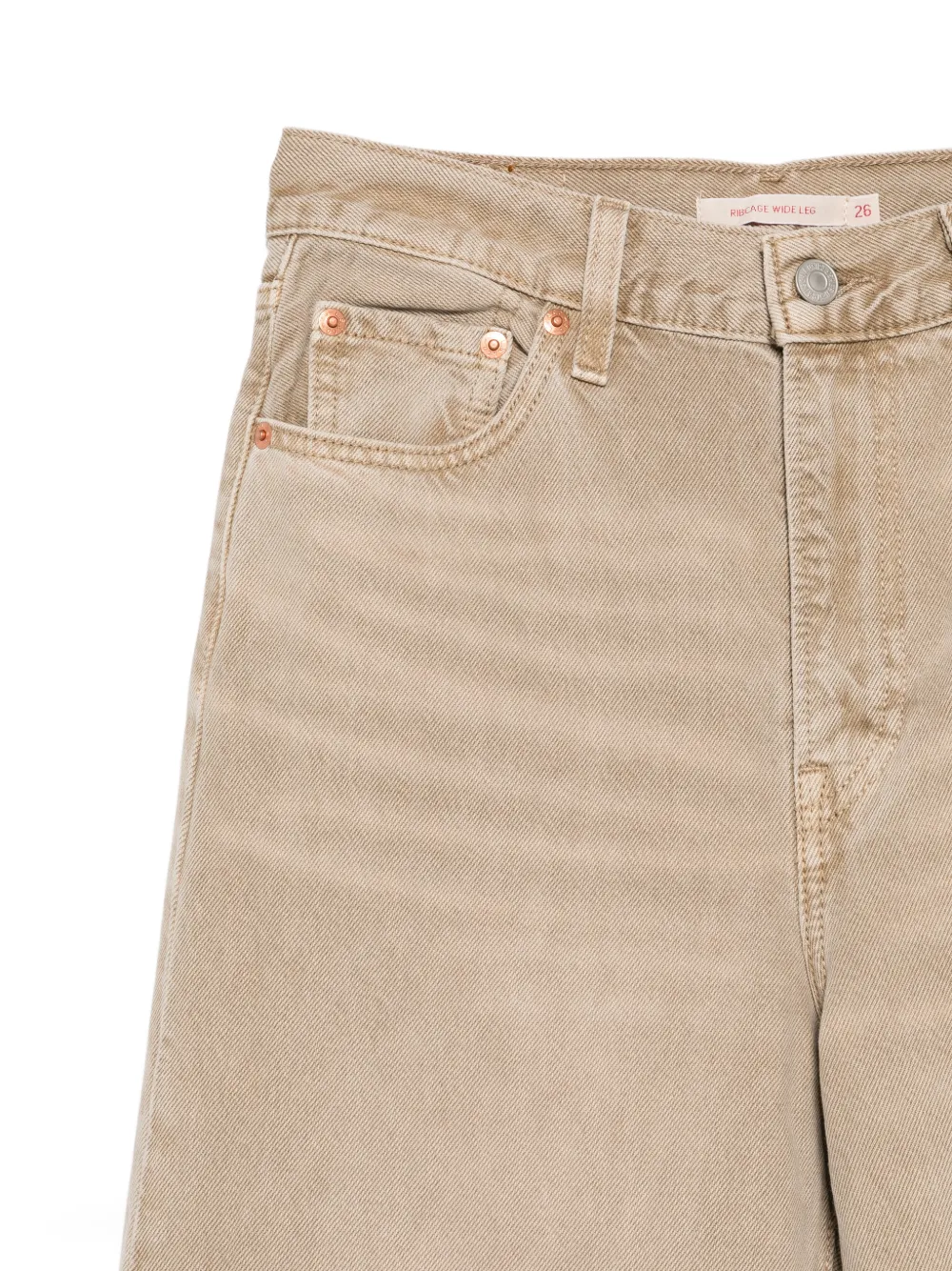 Levi's Ribcage jeans met wijde pijpen Bruin