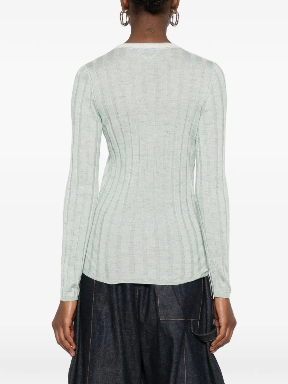 Prada Geribbeld vest Groen