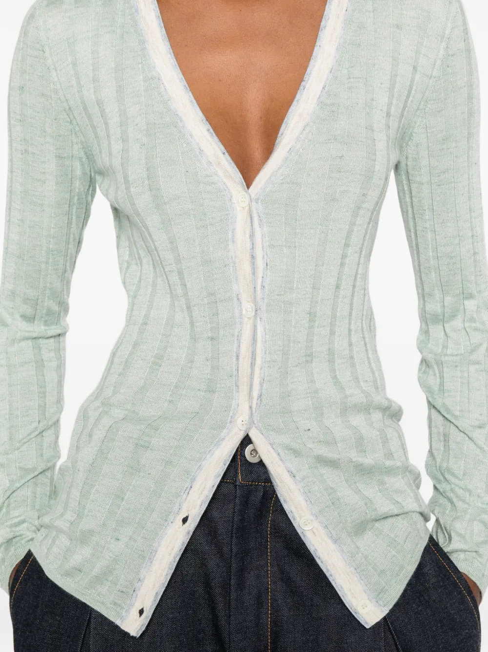 Prada Geribbeld vest Groen