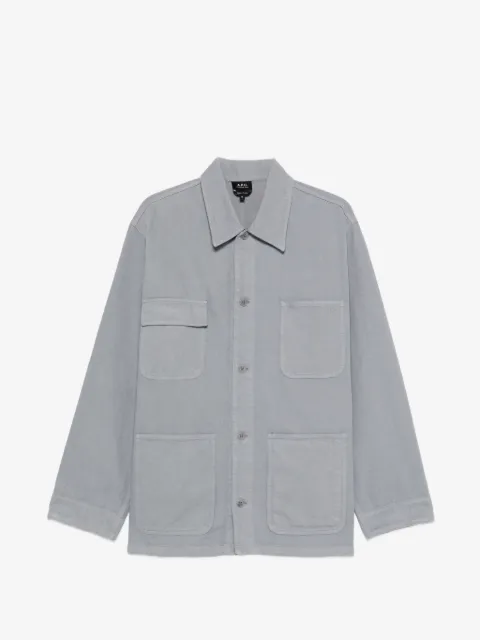 A.P.C. patch-pocket overshirt jacket