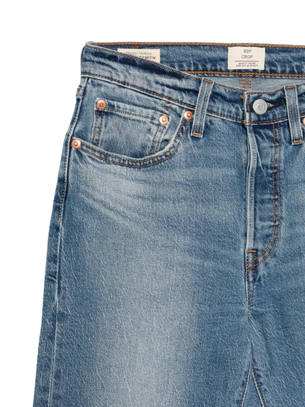 Levi's 501 cropped jeans Blauw