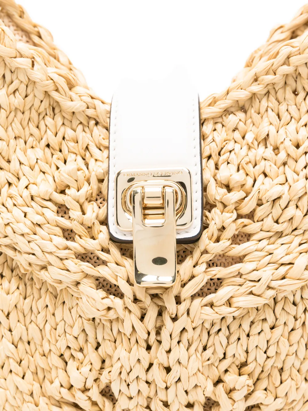 Ermanno Scervino Dudu mini-shopper met handgreep Beige