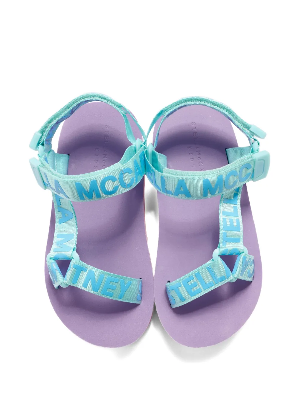 Stella McCartney Kids logo-straps sandals Blauw