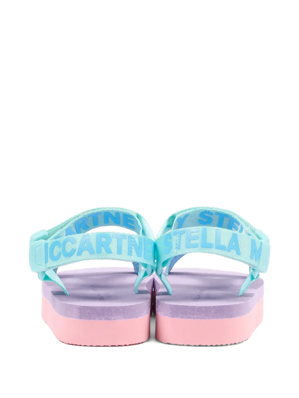 Stella McCartney Kids logo-straps sandals Blauw