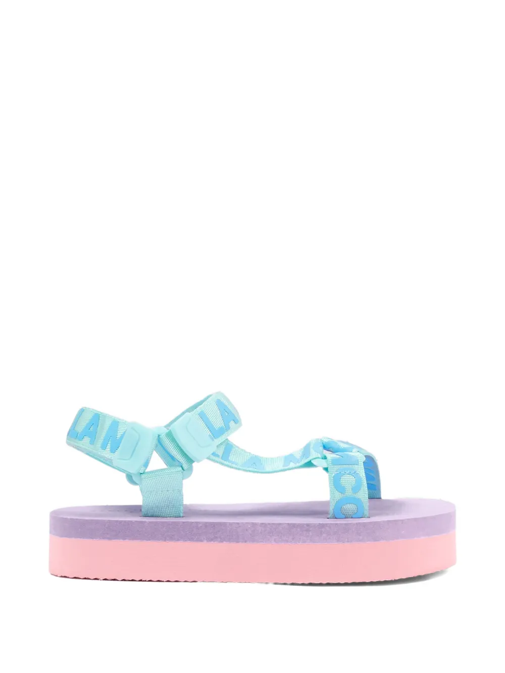 Stella McCartney Kids logo-straps sandals Blauw