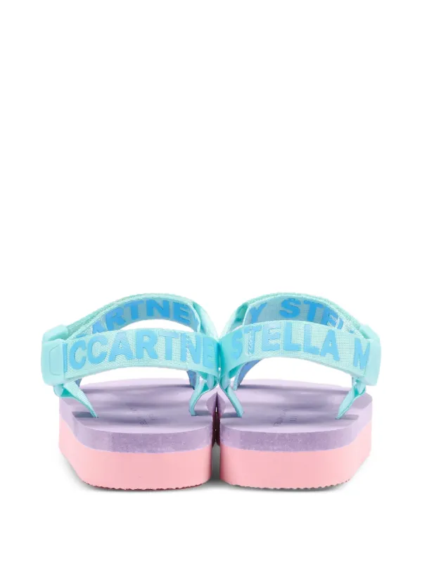 Stella McCartney Kids ロゴストラップ サンダル | ブルー | FARFETCH JP