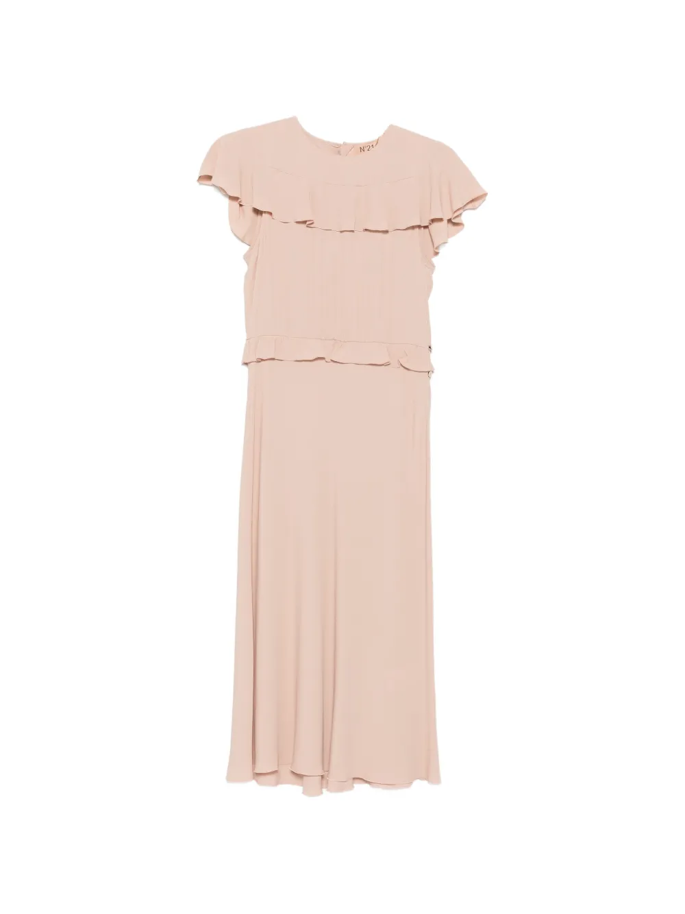 Nº21 ruffled-trim sleeveless midi dress - Pink