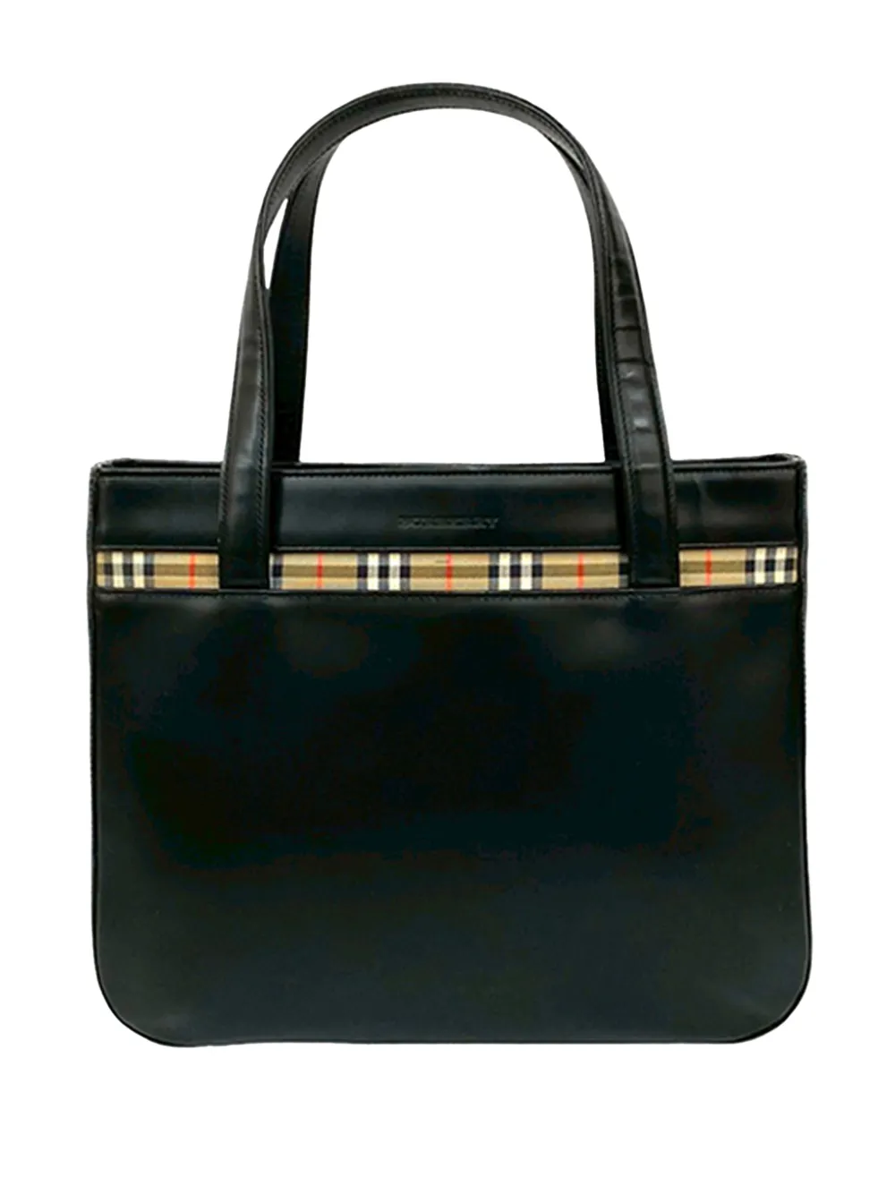Burberry Pre-Owned Borsa a mano con motivo House Check e finiture in pelle 2000-2017 - Nero