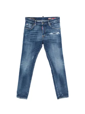 DSQUARED2 ダメージ　デニム DSQUARED2 ダメージ ジーンズ | ブルー | FARFETCH JP
