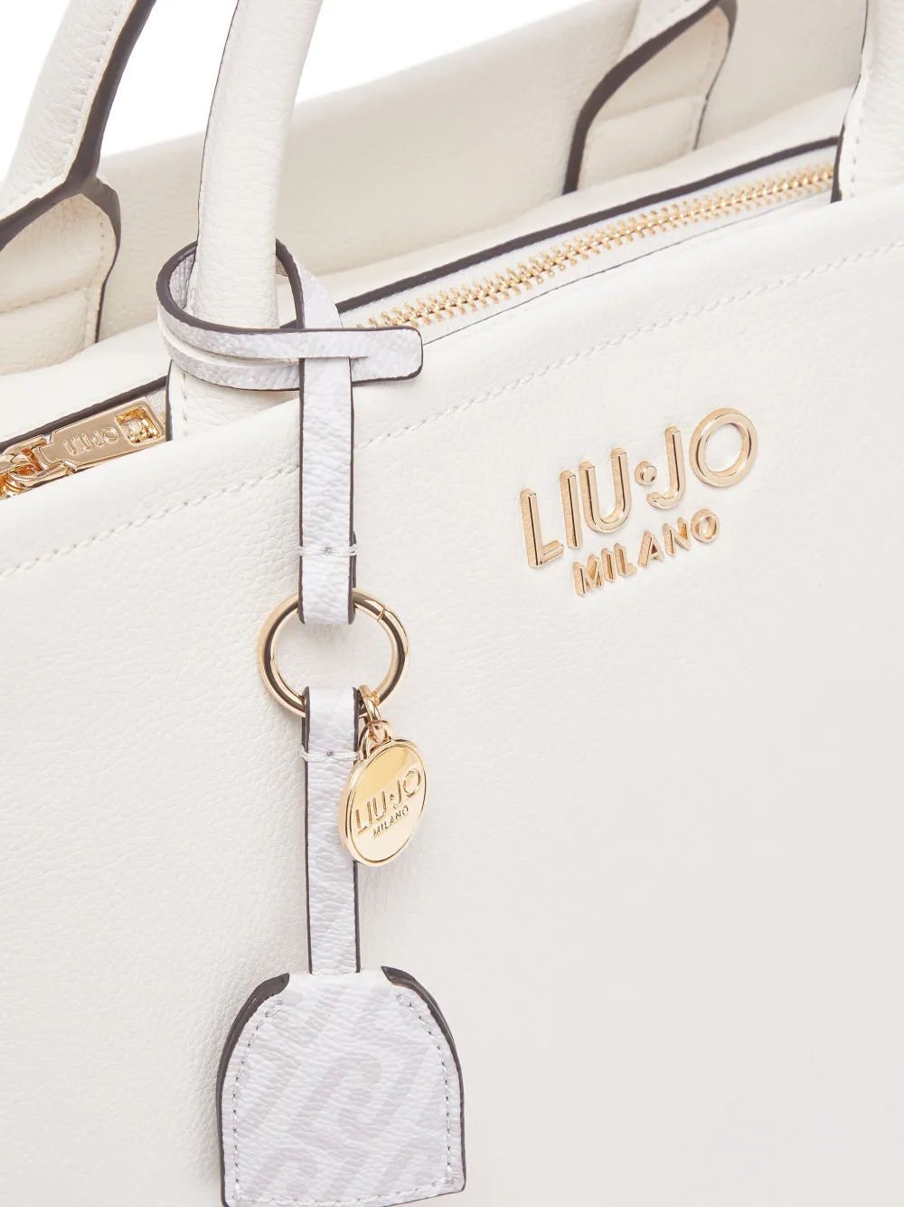 LIU JO Medium handtas met bedel Wit
