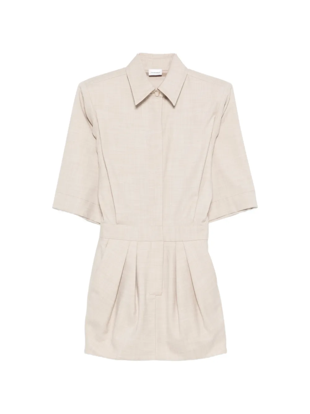 THE ANDAMANE pleated shirt dress - Toni neutri
