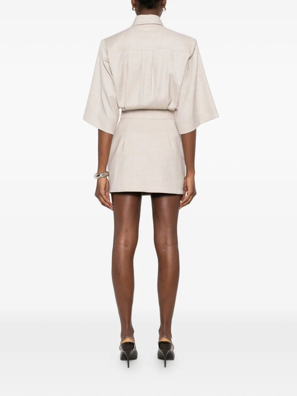 Pleated Shirt Dress