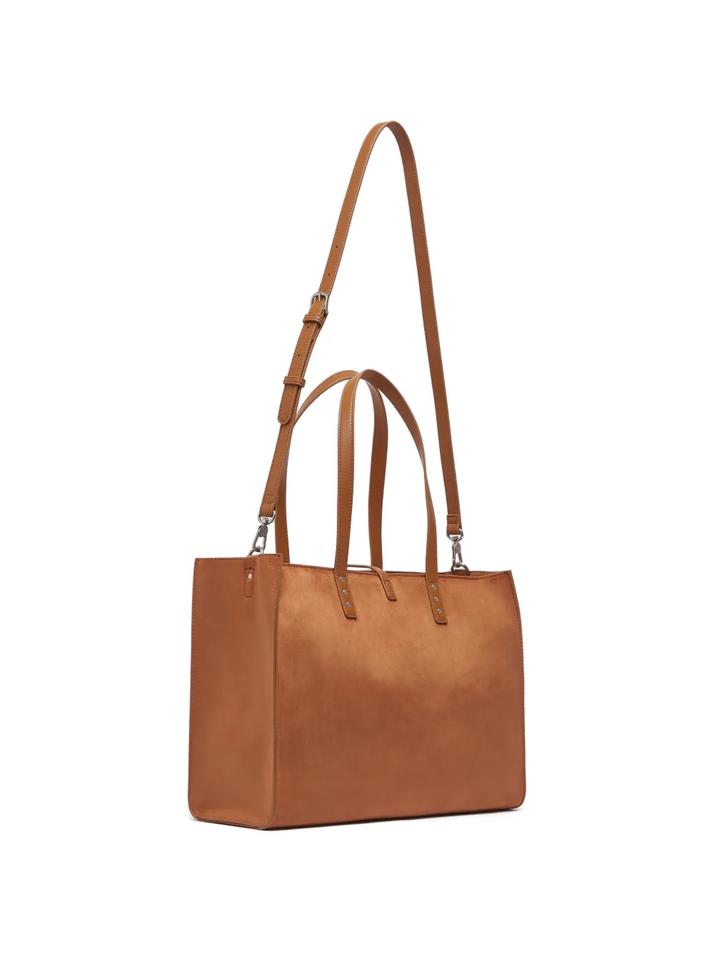 LIU JO Grote shopper met studs Bruin