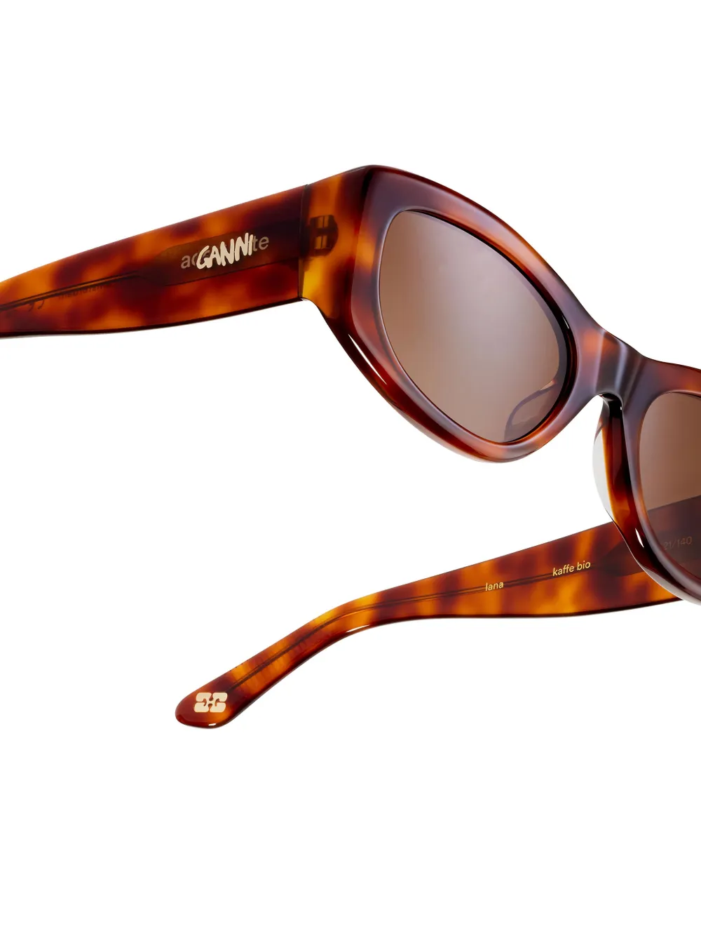 GANNI x Ace & Tate Lana oval-frame Sunglasses | Brown | FARFETCH