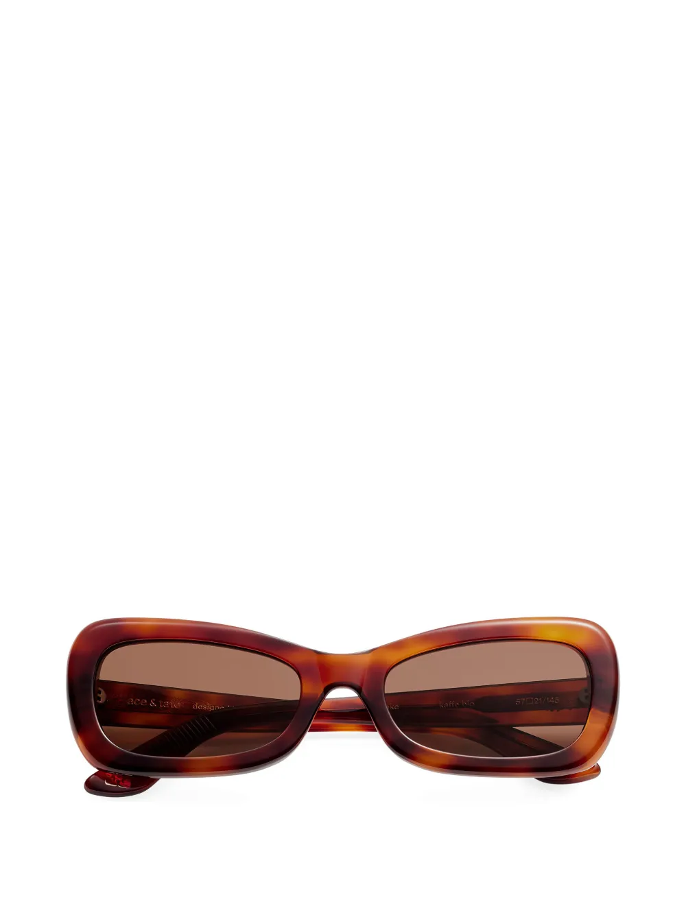 GANNI X Ace & Tate Brooke Sunglasses in Brown, view 4