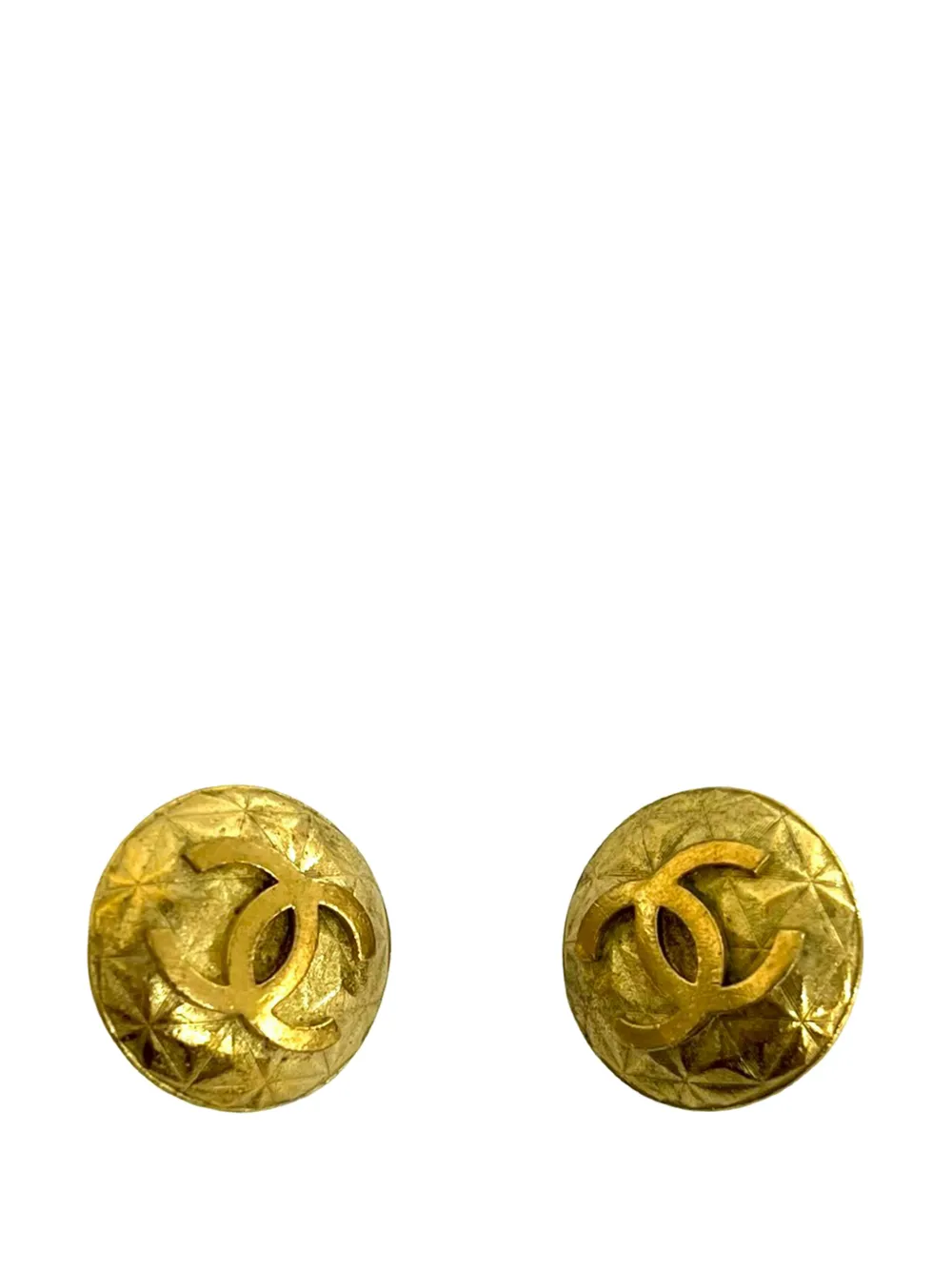 CHANEL Pre-Owned 1995 CC Gold Plated Clip On Earrings costume earrings - Oro