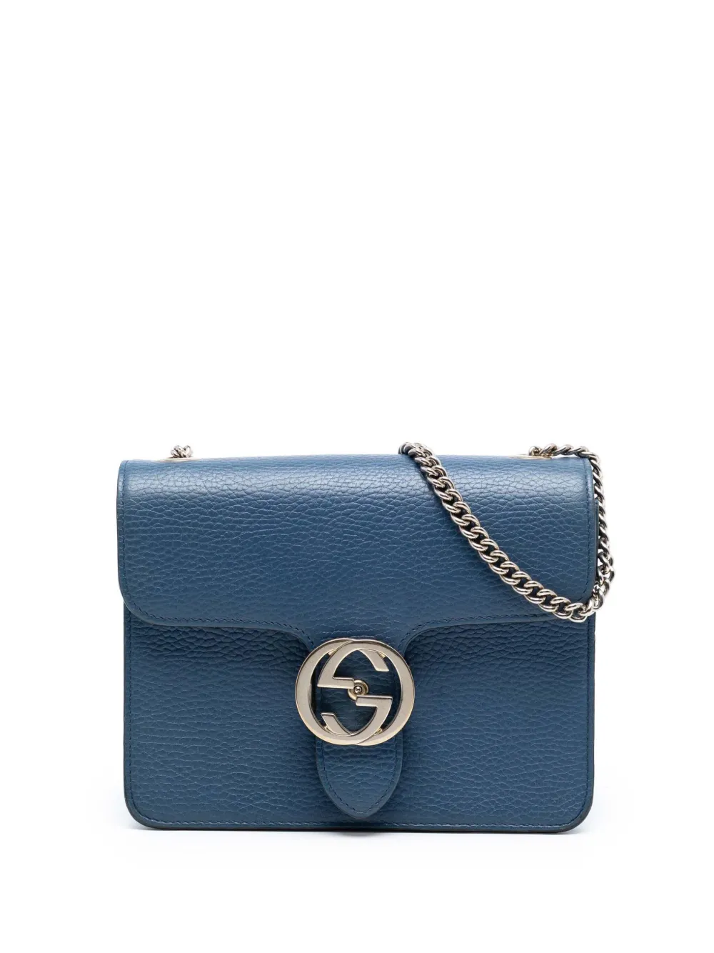 Gucci Pre-Owned 2016-2025 Small Dollar Calfskin Interlocking G crossbody bag - Blu