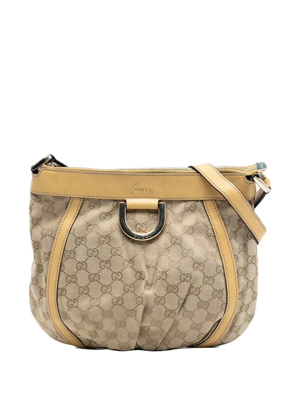 Gucci Pre-Owned Borsa a tracolla Abbey in tela GG con anello a D 2016-2025 - Marrone