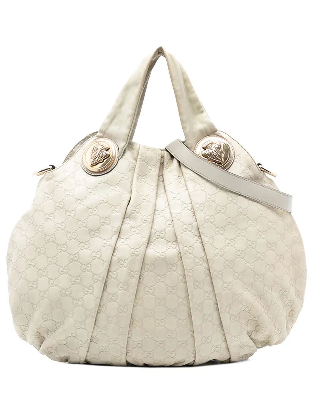Gucci Pre-Owned 2016-2025 Large Guccissima Hysteria satchel - Bianco