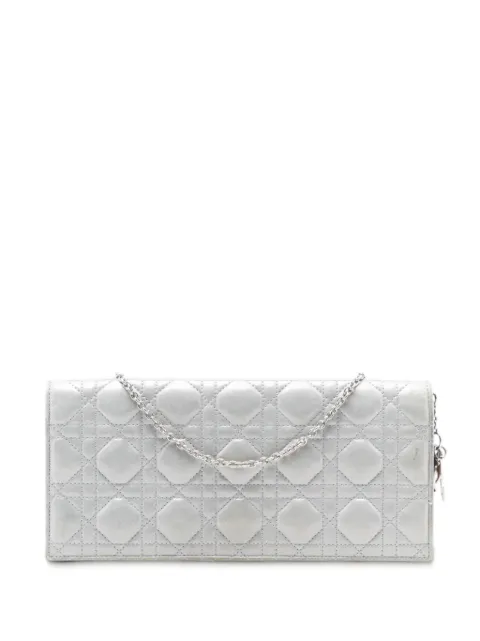 Christian Dior Pre-Owned 2015 Iridescent Lambskin Cannage Lady Dior Convertible Clutch crossbody bag