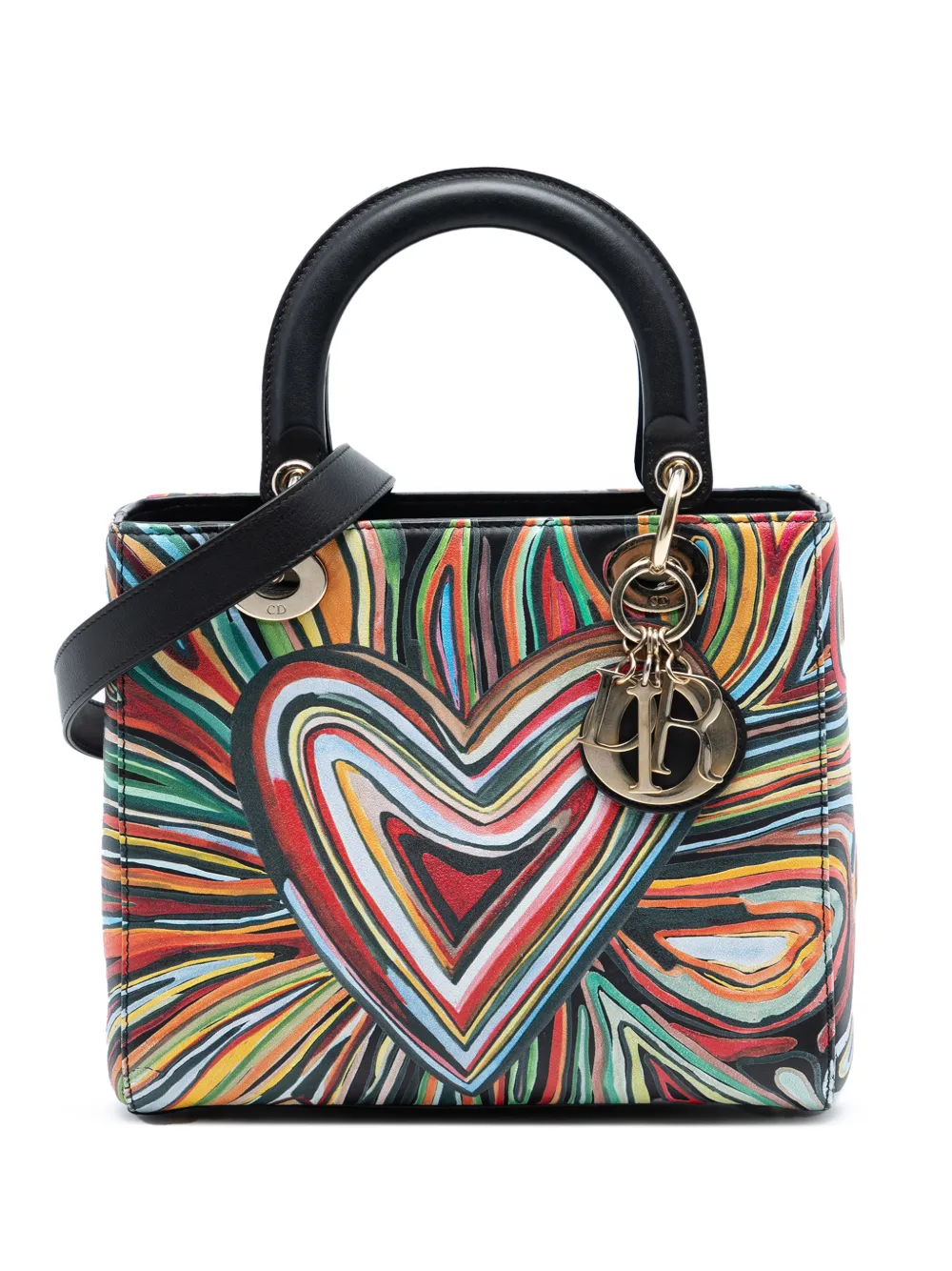 Christian Dior Pre-Owned 2018 Limited Edition DiorAmour Medium Calfskin Lady Dior satchel - Nero