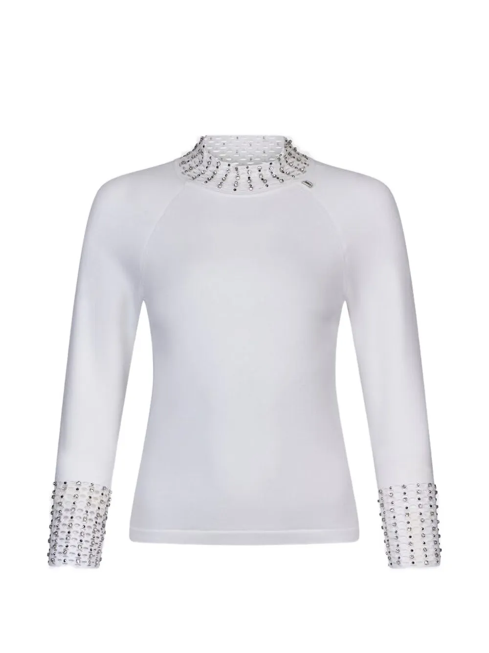 LIU JO jewel-embellished cut-out sweater