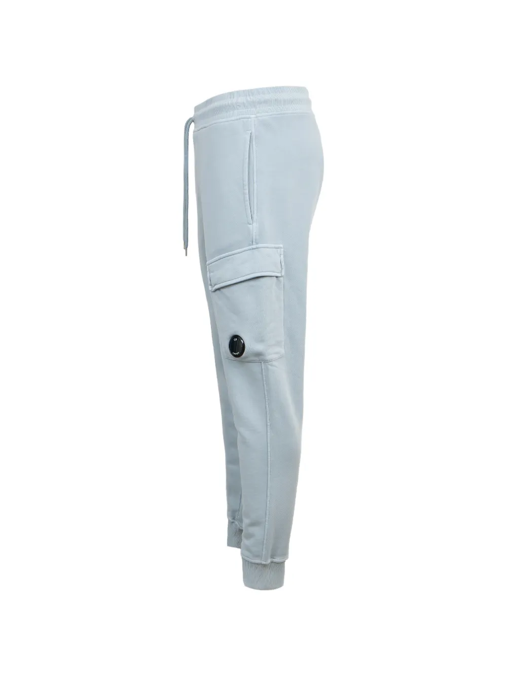 C.P. Company Diagonal katoenen fleece cargo trainingsbroek met lens Blauw