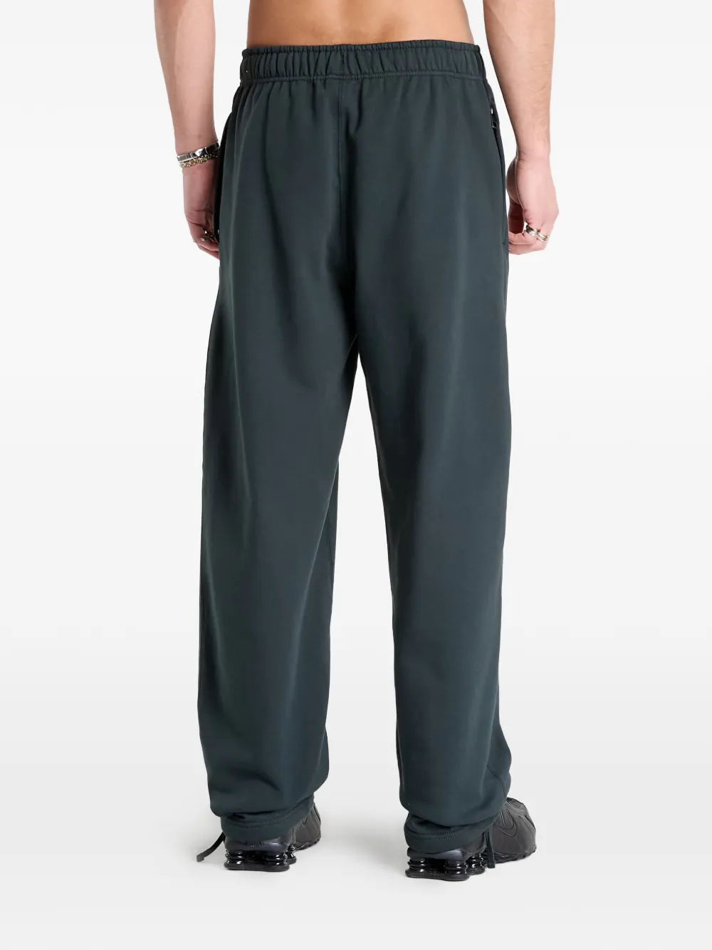 Nike Fleece trainingsbroek met gestrikte afwerking Grijs