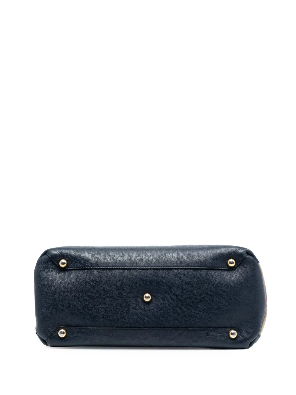 2000-2017 Medium Leather and House Check Banner satchel