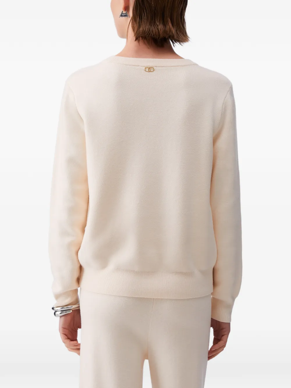 Beaded Crew-Neck Sweater