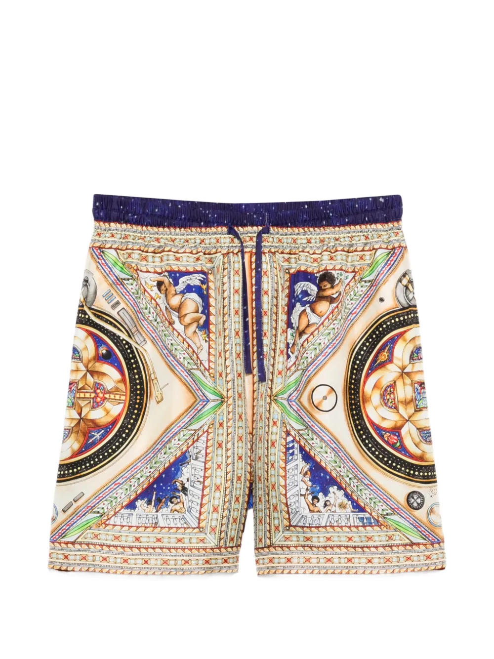 Casablanca drawstring pattern shorts - Toni neutri