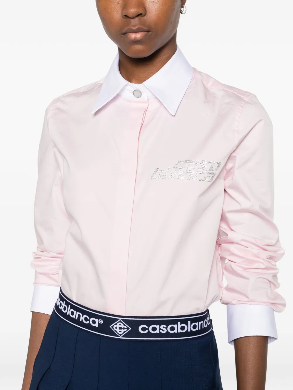 Casablanca Blouse verfraaid met kristallen Roze