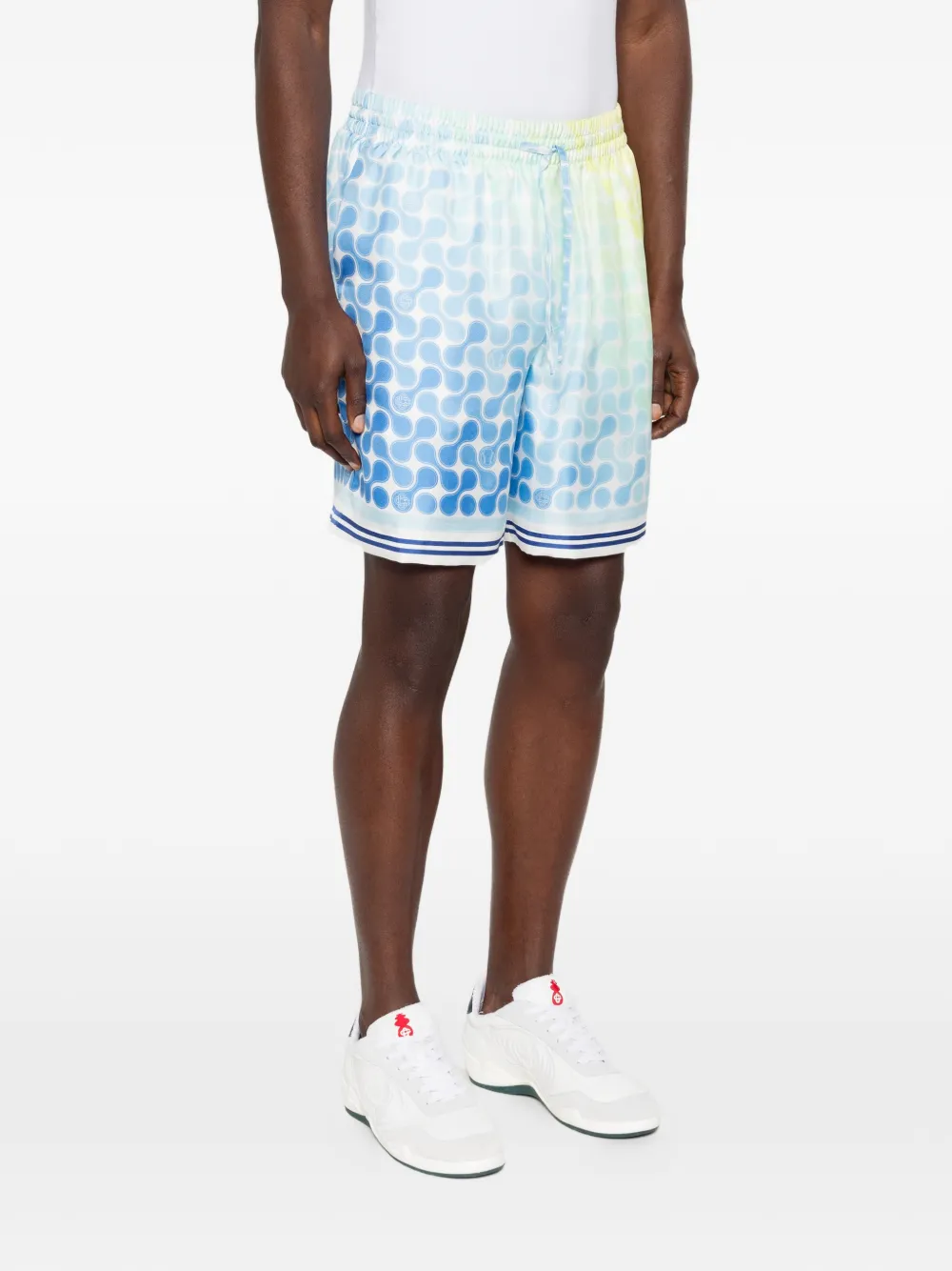  Casablanca Elasticated Patterned Shorts - Blue 