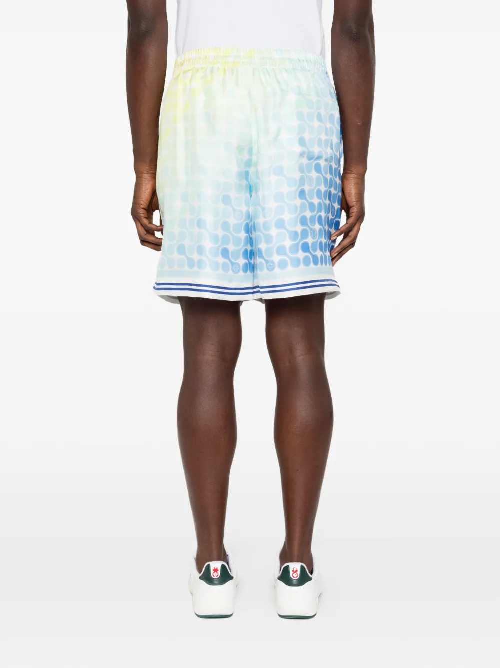 Casablanca Elastische shorts met patroon Blauw