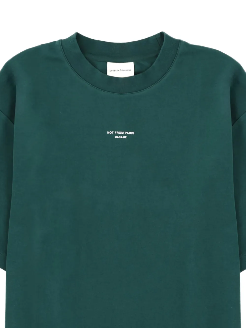Drôle De Monsieur Le T-shirt Slogan T-shirt Groen