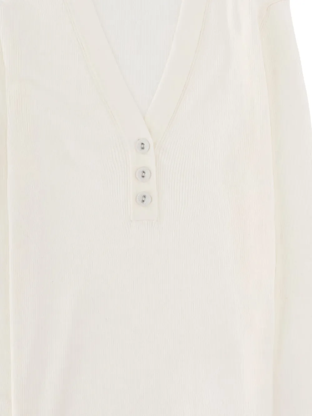  Paul Smith Button-up V-neck Top - Neutrals 