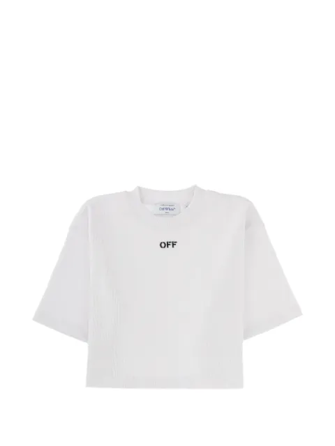 Off-White cropped ribbed top