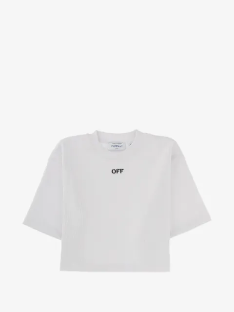 Off-White cropped ribbed top
