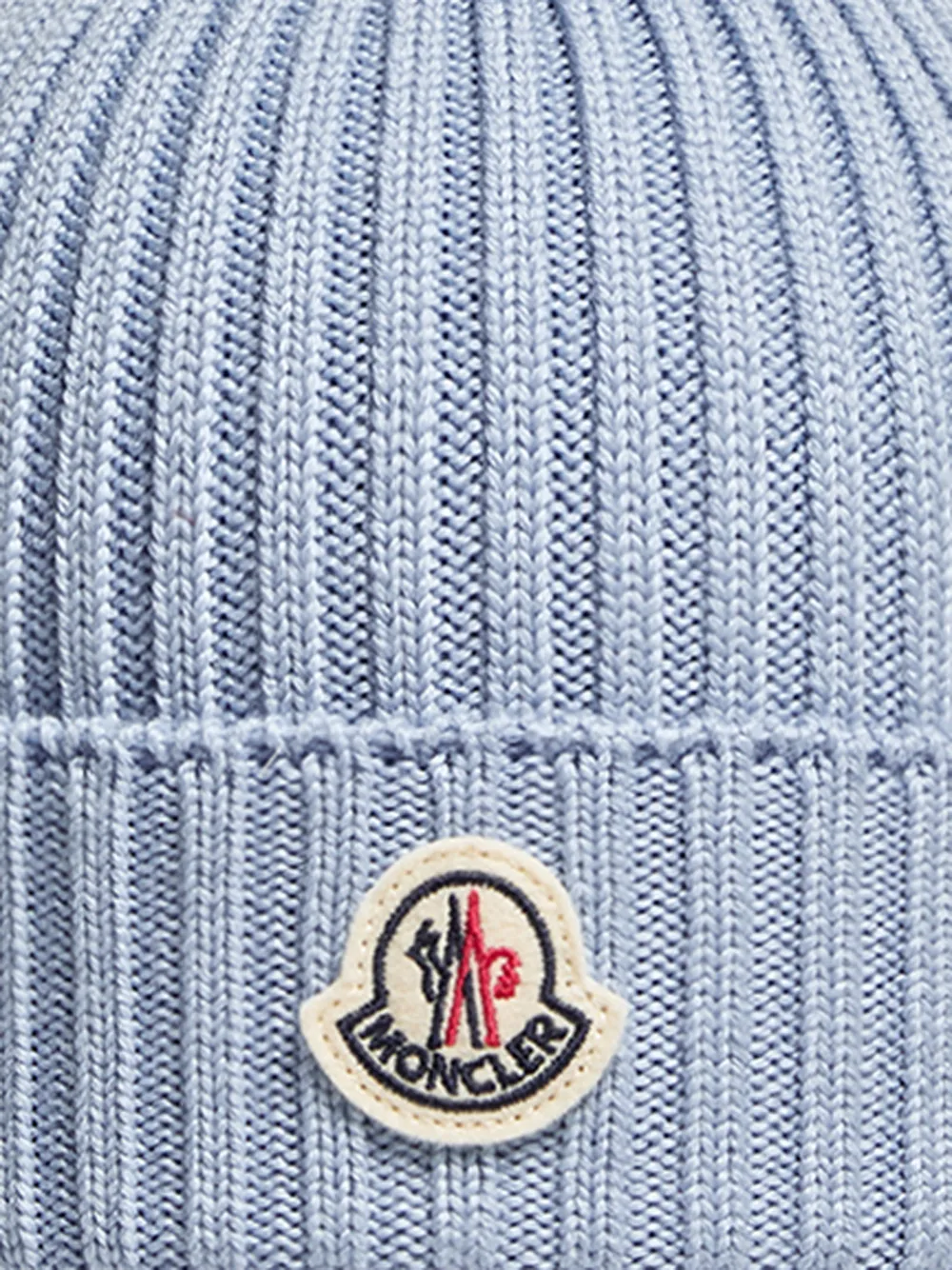 Ribbed Logo-Patch Beanie Hat