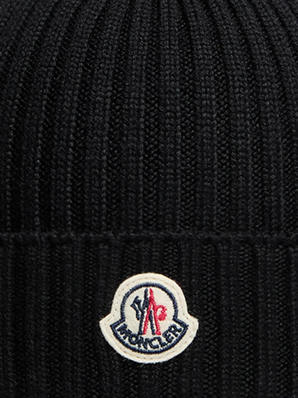 Moncler Enfant Muts met logopatch Zwart