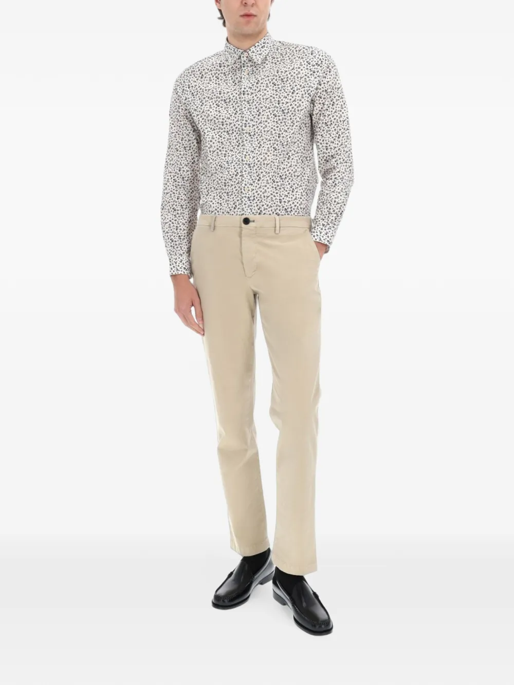 PS Paul Smith Overhemd met bloemenprint Beige