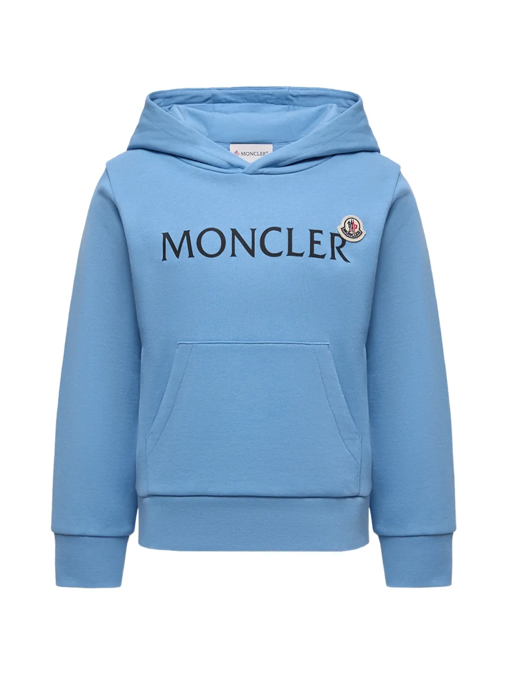 Moncler Enfant Hoodie met logodetail Blauw