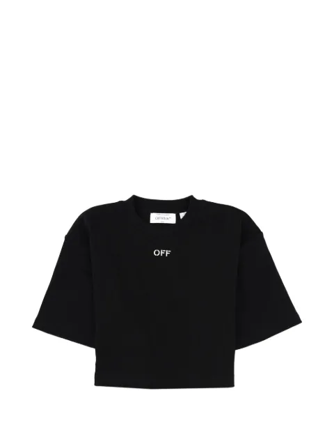 Off-White logo-detail cropped T-shirt