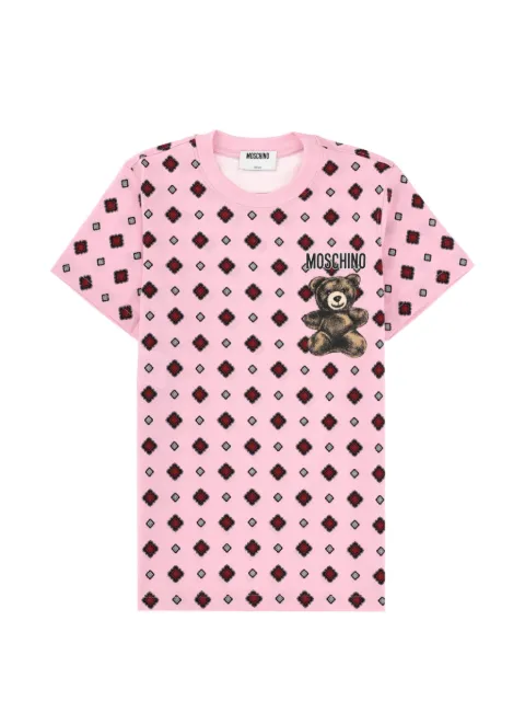Moschino teddy-motif geometric T-shirt