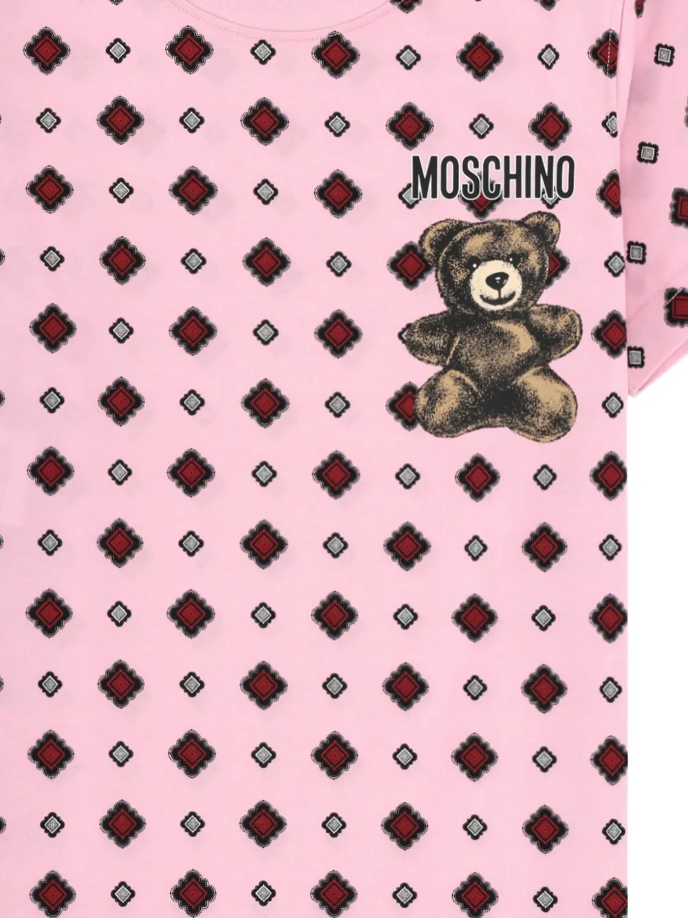 新品！値下げ　モスキーノ　テディベア　Tシャツ　ピンク　半袖　レア Moschino テディベア Tシャツ | ピンク | FARFETCH JP