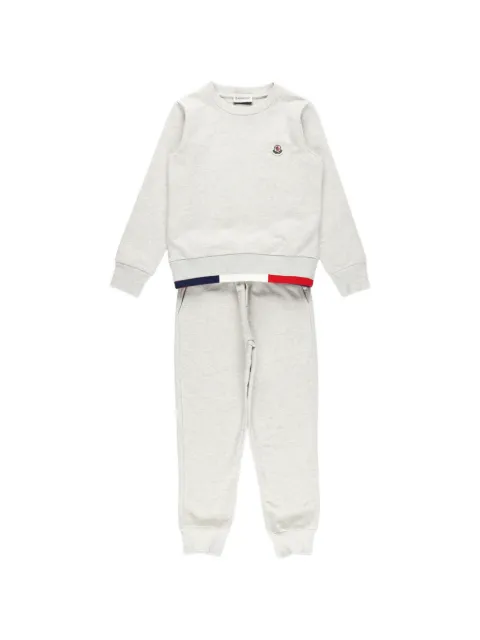 Moncler Enfant traje deportivo con detalle de rayas