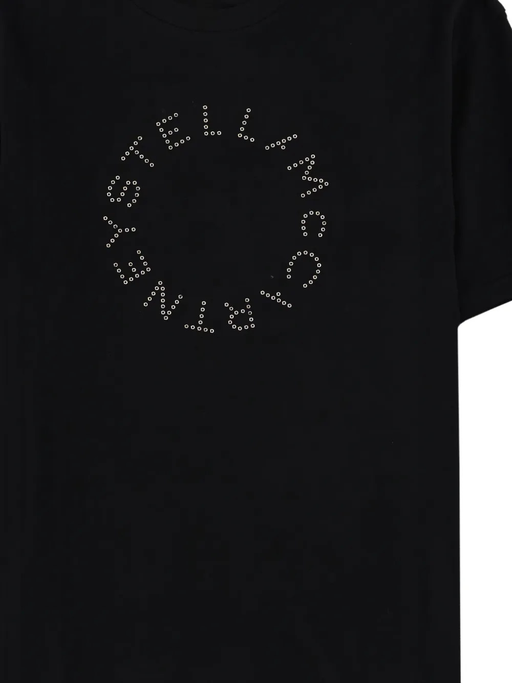 Stella McCartney Boyfriend T-shirt met geborduurd logo Zwart