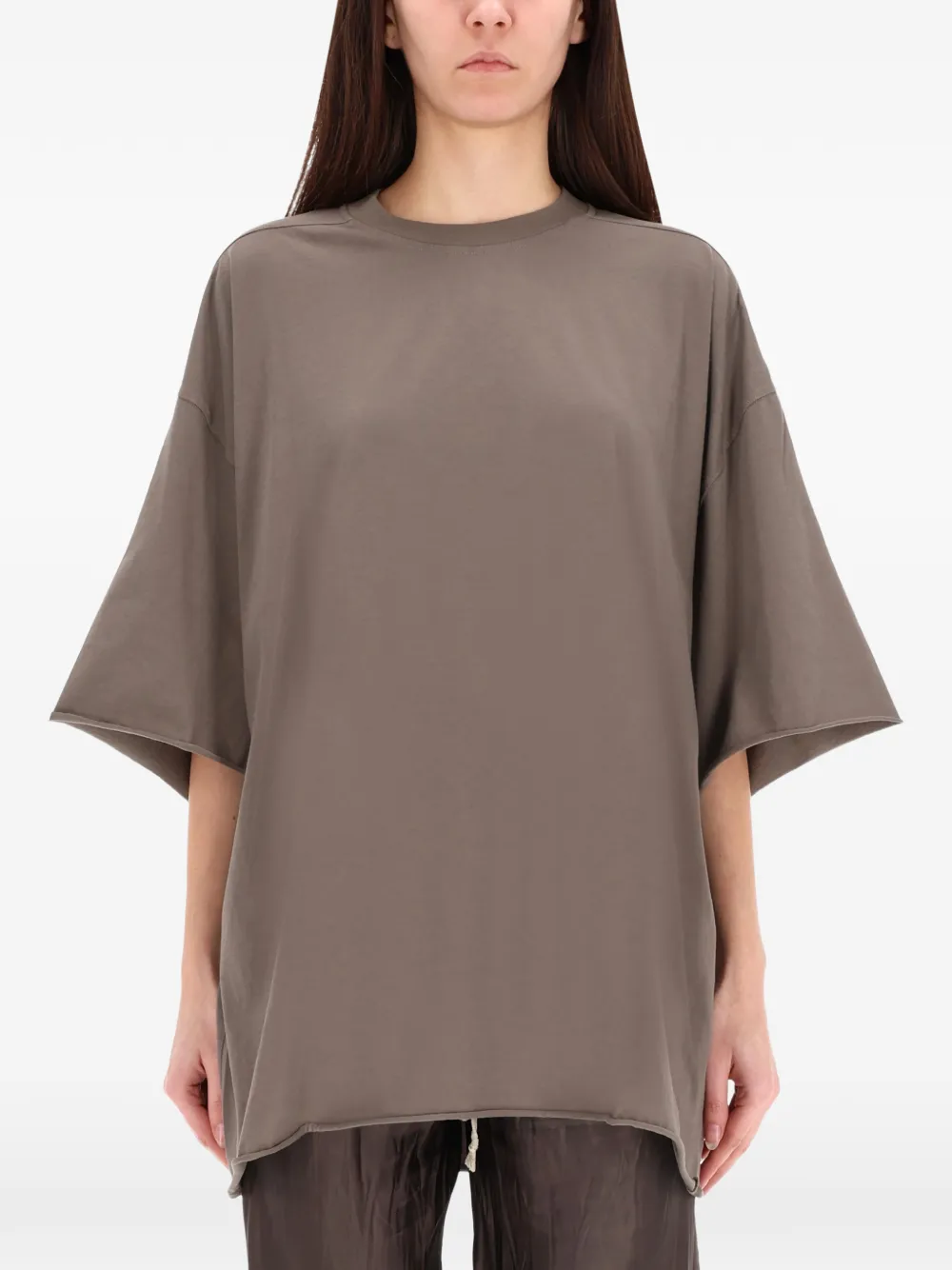 Rick Owens raw-cut T-shirt - Grigio