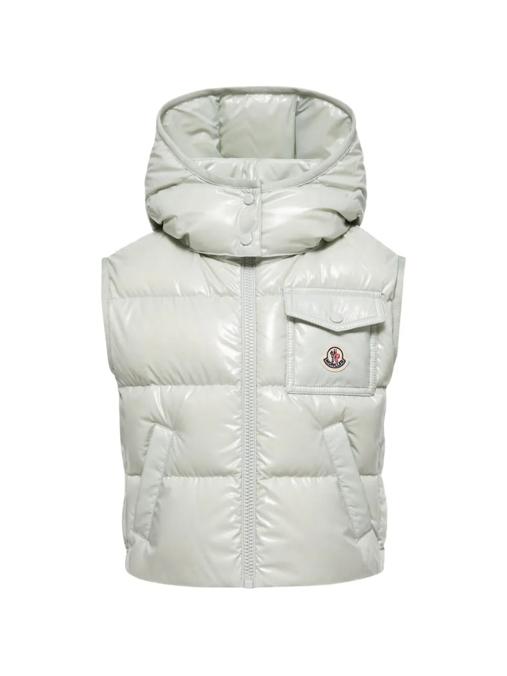 Moncler Enfant gilet Kamile à capuche - Vert