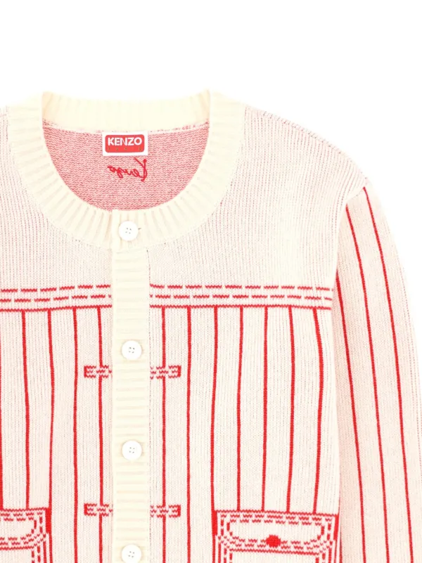 kxtjdwページ Kenzo Pockets Striped Cardigan | Neutrals | FARFETCH ZA